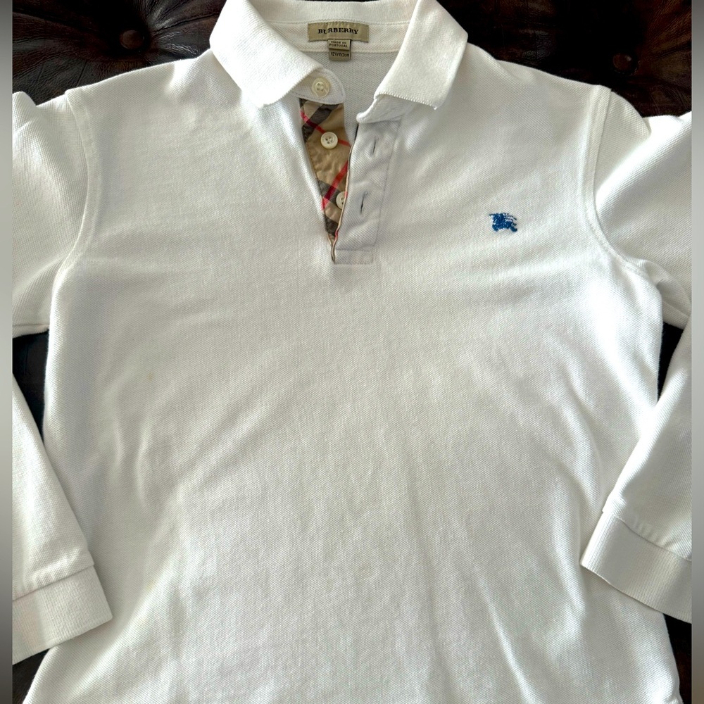 Kids Burberry long sleeve polo